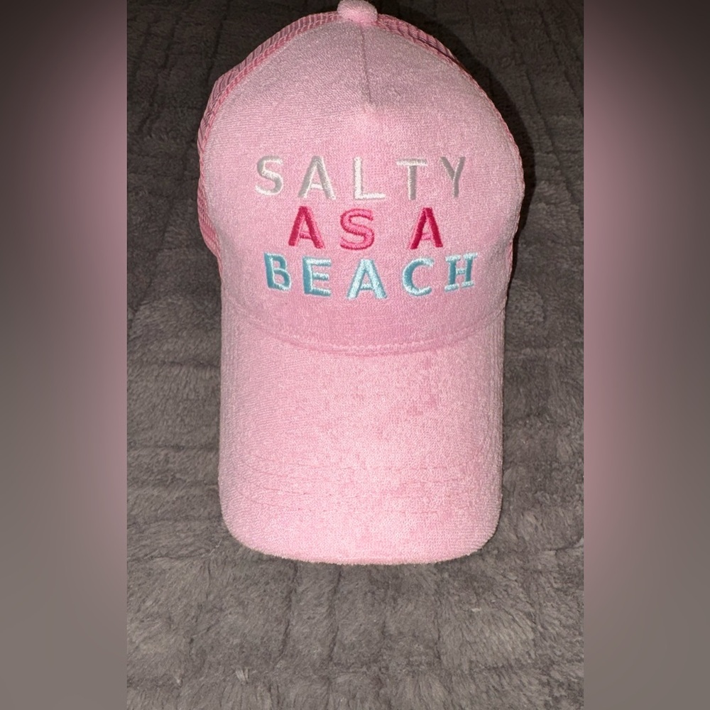 NWOT Pink 'Salty As A Beach' Trucker Hat